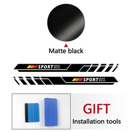 2 calcomanías de rayas laterales para puerta lateral, edición deportiva 4 x 4, compatible con Toyota Tacoma 2004, regalo (#02) (color negro mate)