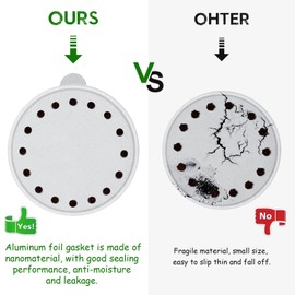 Cafly - Tapas de aluminio para tapas de reutilización, cápsulas de café, 220 unidades, compatible con Nespresso Vertuoline Vertuo, reutilizar cápsulas de café, 62 mm