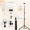 UEGOGO 10-inch RGB Ring Light With Adjustable Tripod Bracket And