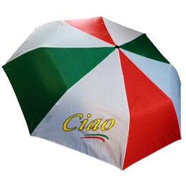 Italy Ciao Foldable Travel Umbrella – From Collection of Italian Pride Products at PSILoveItaly FBA (Multi-color)