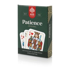 ASS Altenburger Patience Card Game - 2 x 26 Mini Playing Cards + 3 Jokers - Compact Card Set with Sparrow Motif - For Rummy, Canasta, Bridge, Skat, Mau-Mau, Durak & Travel