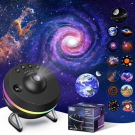 Galaxy Star Projector, 13 in 1 Planetarium Projector Space Ceiling Nebula Starry Sky Night Light with Light Strip, Dynamic Meteor Effect. Home Theater Living Room Decor for Kid Adult Gift