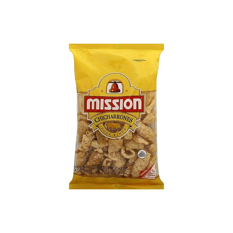 Mission Chicharrones Pork Rinds 4 oz. (Pack of 6)