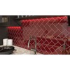 Tenedos Ruby Red 3x6 Red Glass Wall Tile Mosaic Backsplash
