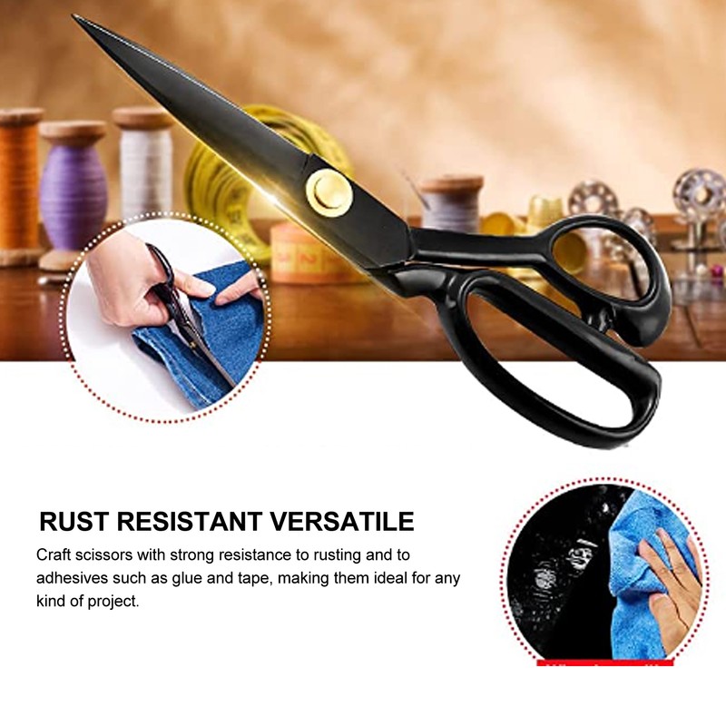 12in Sewing Scissors Professional Heavy Duty High Manganese Steel Craft