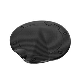 REPAIROCK 1 Pcs Fuel Tank Oil Gas Cap Cover Trim for Toyota Tundra 2022-2024 Fuel Filler Cover Gas Tank Cap Trim Carbon Fiber Pattern ABS Black