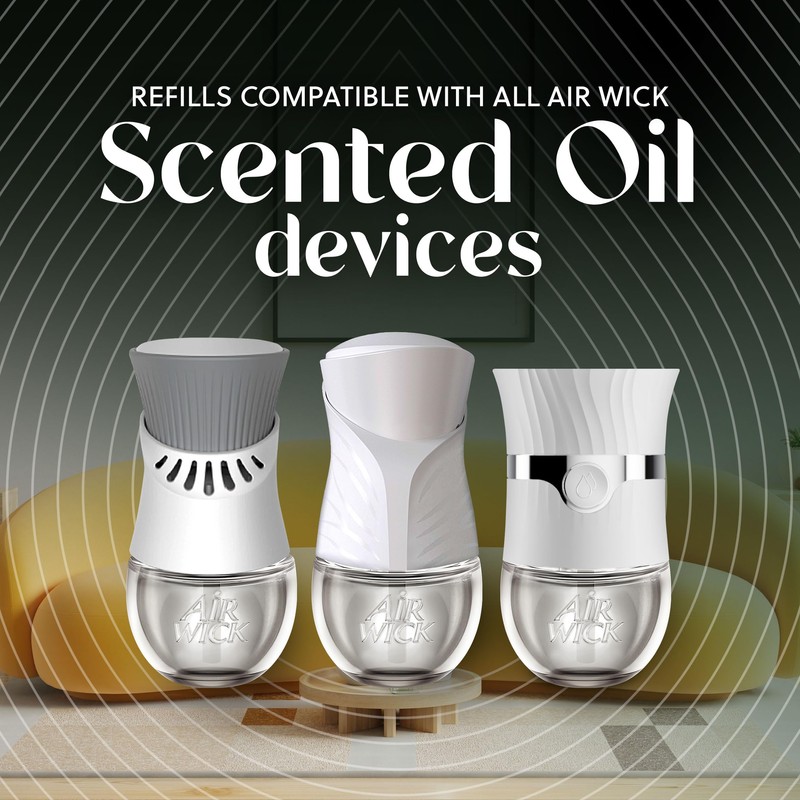 Air Wick Plug In Scented Oil Refills, White Gardenia+Plumeria, Air