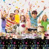 Dvaorc 4 Pack Let's Glow Tablecloth Party Table Cover Neon