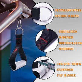 Lights Mountain Heavy Duty Fat Gym Handle Grips 2" Dia Aluminum Alloy Exercise Handles Cable Machine Pulley LAT Pulldown Attachments Arm Wrestling Training Handles(1 Pair)