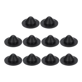 uxcell 10pcs Hole Plug 1/2 Inch (12mm) Button Plugs Fit for 10mm Hole, Snap in Locking Hole Tube Plug Silicone Tube Waterproof Plug Tube Plug, Black