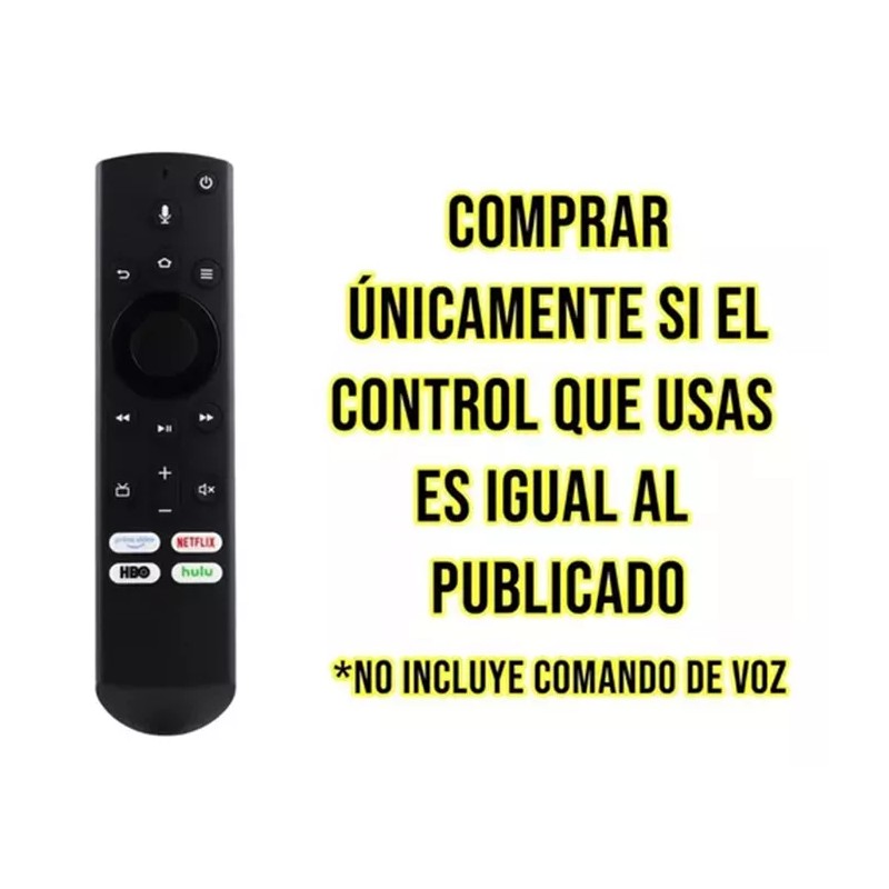 Control Remoto Compatible Insignia Fire Tv Con Apps Hulu