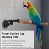 Bird Perch, Wooden Parrot Perch, Non-Slip Bird Stand Pole, Adjustable