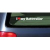 I Love Heart My Rottweiler Dog White Vinyl Decal Sticker