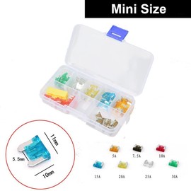 Auto Mini Size Blade Fuse 70pcs 5A 7.5A 10A 15A 20A 25A 30A Assortment Set for Car Truck Motor ATM Box, Add-A-Circuit Fuse Holder, APS ATT Low Profile ATM LP FUSETAP ｡ｭ