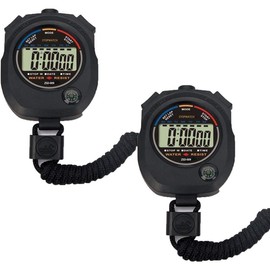 2 Pack Multi-Function Electronic Digital Sport Stopwatch Timer, Large Display with Date Time and Alarm Function,Suitable for Sports Coaches Fitness Coaches and Referees, - Style: 2pack
