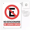 Señalamiento Letrero No Estacionarse Se Usara Grua 26 X 35cm