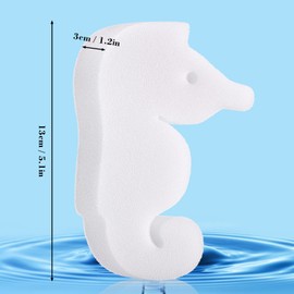 40 Pieces Oil Absorbing Sponge Seahorse Shape Hot Tub Cleaning Sponge Floating Sponge for Swimming Pool, Spa, Hot Tub Supplies