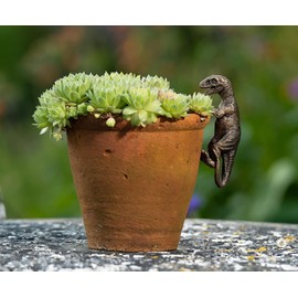 Pot Buddies Decorative Velociraptor Pot Hanger Ornament - Bronze Color