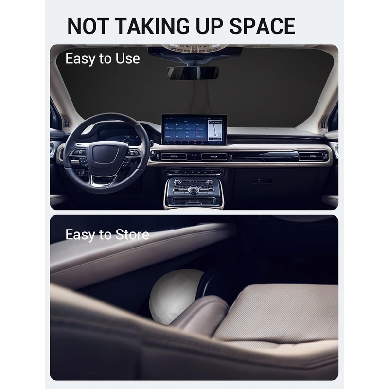 Proadsy 2026 Upgrade Front Windshield Sun Shade Foldable Sunshade Protector