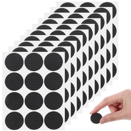 Anti Slip Furniture Pads 108 Pcs Self-Adhesive Rubber Feet 1" Round Furniture Feet Anti Skid Rubber Pads Grippers for Chair Bed Couch Table Legs Floors Protectors, Black