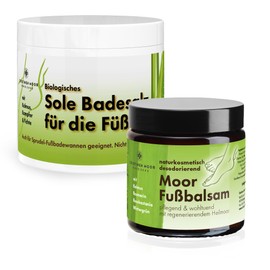 CristinenMoor Moor Foot Balm Set 110 ml & Organic Sole Bath Salt for Feet 500 g, Natural Cosmetics Foot Care Set for Dry Foot Skin, Skin Fungus, Sweating Feet, Stressed Feet