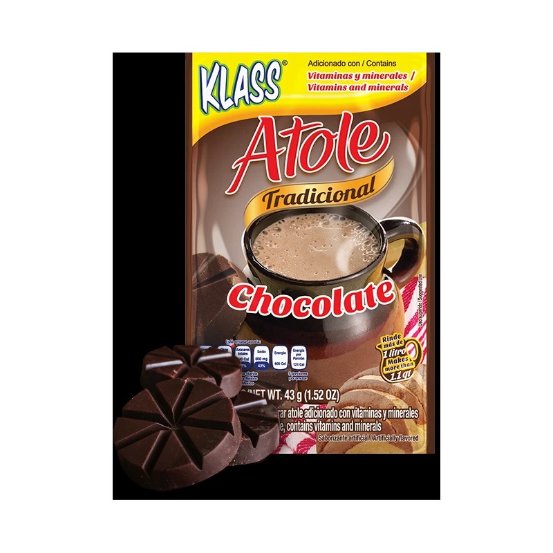 KLASS 12 PACK KLASS ATOLE TRADITIONAL CHOCOLATE FLAVOR/ATOL DE CHOCOLATE
