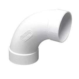 Canplas Built-in Built-in White 90 Degree Sweep Elbow Used in Central Vacuum installa...