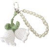 YSSZAM Creative Pearl Chain Keyring With Knitted Flower Pendant Knitted