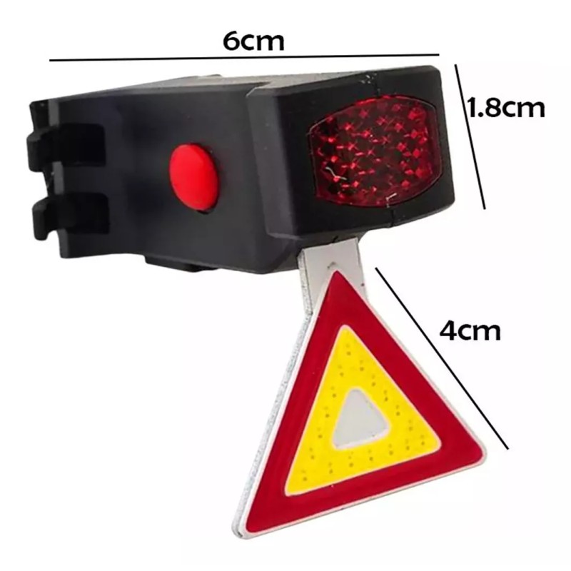 Lecute Shop Luz Triangulo Bicicleta Advertencia Noctura Seguridad Recarg