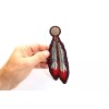 Ivamis Red White Feathers Patch - 2.25x6.5 inch - P4320