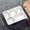 2 Pack Stainless Steel Snack Containers with Lids, Rectangular Divided