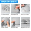 LZYDKH Inflatable Travel Pillow, 2 Pcs Press Automatic Neck Pillow