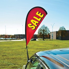 Fun Express - Sale Swoop Car Flag - Home Decor - Outdoor - Banners & Windsocks & Flags
