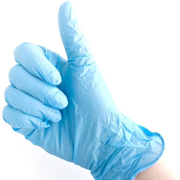 Don Powder-free Nitrile Utility Gloves. 100 Gloves (blue, L), 1count