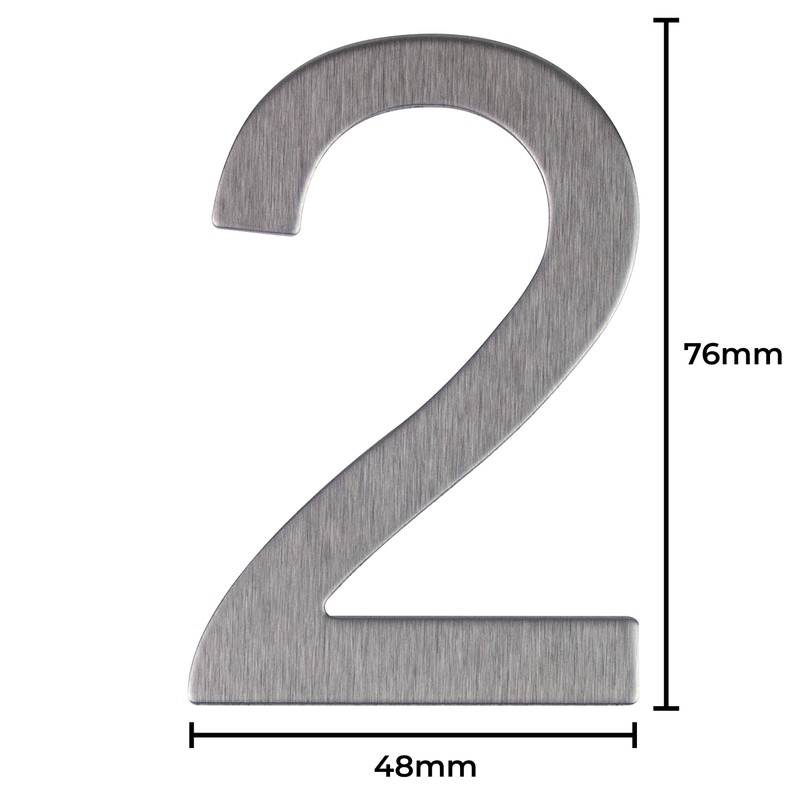 Stainless Steel House Number - Design Door Number - Height
