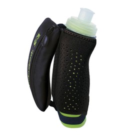Amphipod Hydraform Handheld Thermal-Lite Water Bottle, BPA-Free, Insulated Sleeve, Storage Pocket for Running & Walking (12 oz.), Black