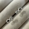 Sterling Silver Infinity Stud Earrings