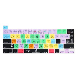 XSKN Lightroom CC Silicone Shortcut Keyboard Cover Skin for 2019 MacBook Pro 16 inch A2141 and 2020 MacBook Pro 13.3 inch A2338 M1 A2251 A2289 with Touch Bar & Touch ID US and EU Common Version