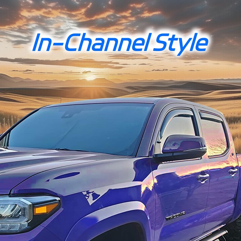 4pcs in Channel Window Visor Fit for 2011-2024 2025 2026