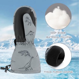 JANGANNSA Baby Gloves Winter Children's Mittens Baby Boy Girl Waterproof Gloves Unisex Outdoor Gloves Ski Gloves 1-6 Years