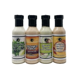 Premium | RANCH Salad Dressings | Variety 4 Pack | Southwest | Chipotle Lime | Avocado | Cilantro Lime | Crafted in Small Batches | Enjoy Your Salad!