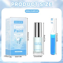 White Tooth Paint, White Tooth Paint, Instant Teeth Whitening Colour, Teeth Whitening Essence, for Removes Stains, Dirt, Fresh Breath, Teeth Oral Care Cleaning
