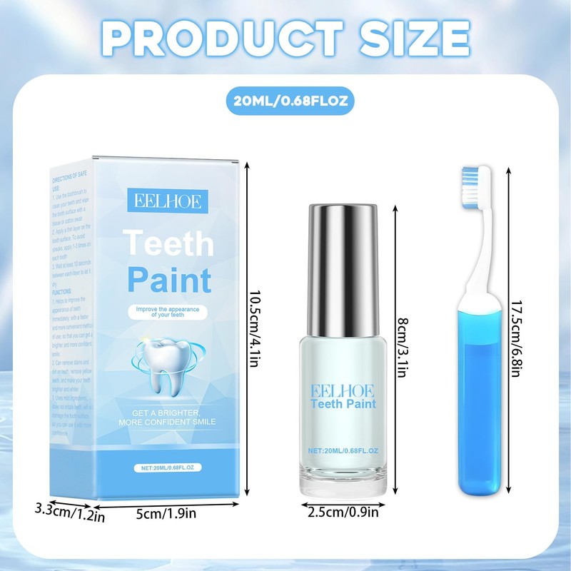 White Tooth Paint, White Tooth Paint, Instant Teeth Whitening Colour,