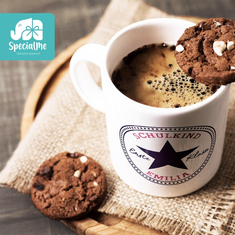 SpecialMe® Tasse Geschenk Einschulung 2025 personalisiert mit Namen Kindertasse mit
