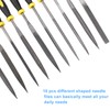 Piutouyar 10 Pack Carbon Steel Needle File Set, Mini Needle
