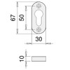 Aluminium Fitting Solid 10 x 30 x 67 mm Key