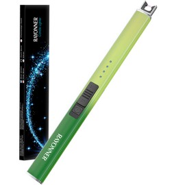 RAYONNER Lighter Electric Lighter Candle Lighter Rechargeable USB Lighter Arc Lighter Green/Yellow Gradient