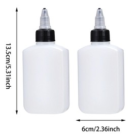 Qusmeiyici 3 PACK Condiment Squeeze Bottles, Plastic Squeezable Sauce Dispenser Container Small Reusable Condiment Dispenser for Kitchen Cooking Ketchup Salad Oil