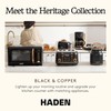 HADEN Heritage 4-Slice Toaster with Extra Wide Slots, 1500-Watt, Black