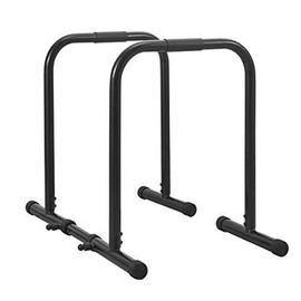Dip Station Functional Heavy Duty Stands Fitness Workout bar Stabilizer Parallette Push Up Stand - Color: Black